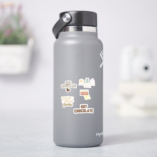 Pompoenkruid, appelcider, warme chocolademelk sticker (HydroFlask)