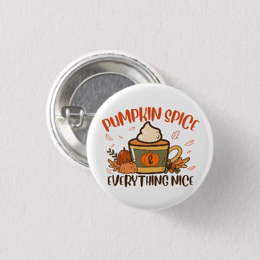 Pompoenkruid en alle mooie Herfst Halloween Ronde Button 3,2 Cm (Voorkant /achterkant)