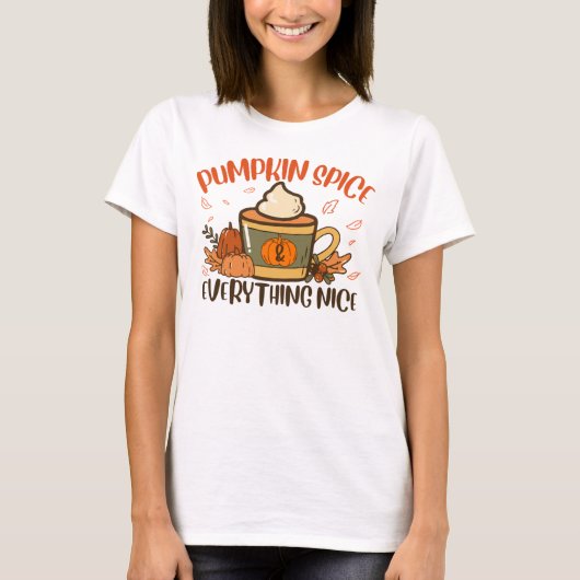 Pompoenkruid en alle mooie Herfst Halloween T-shirt (Voorkant)