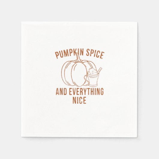 Pompoenkruid en alle mooie Herfst zeden dan Servet (Voorkant)