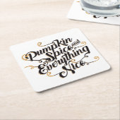 Pompoenkruid en alles aardig kartonnen onderzetters (Schuin)