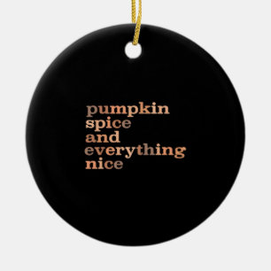 Pompoenkruid en alles leuk grappig herfst keramisch ornament