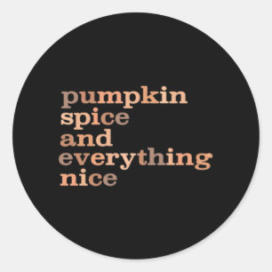 Pompoenkruid en alles leuk grappig herfst ronde sticker