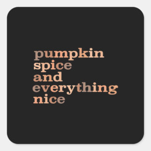 Pompoenkruid en alles leuk grappig herfst vierkante sticker