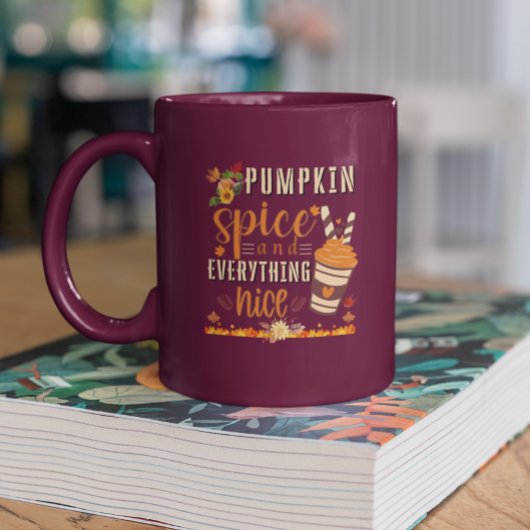 Pompoenkruid en alles leuk - Herfst Design Tweekleurige Koffiemok