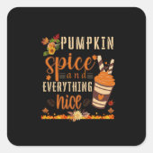 Pompoenkruid en alles leuk - Herfst Design Vierkante Sticker (Voorkant)