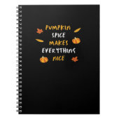 Pompoenkruid en alles leuke essentiële slogan notitieboek (Voorkant)