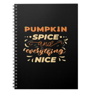 Pompoenkruid en alles leuke essentiële slogan notitieboek
