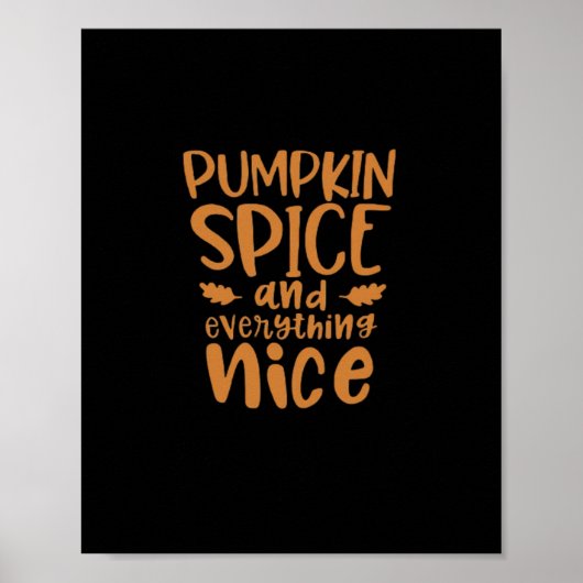 Pompoenkruid en alles leuke slogan herfst poster (Voorkant)