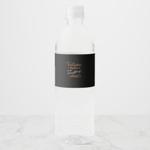 Pompoenkruid en alles mooi Schattige pompoengras Waterfles Etiket