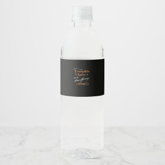 Pompoenkruid en alles mooi Schattige pompoengras Waterfles Etiket