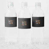 Pompoenkruid en alles mooi Schattige pompoengras Waterfles Etiket (Flessen)