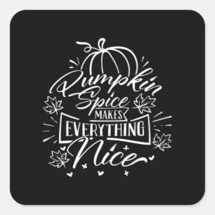 Pompoenkruid en alles mooi - Viral Autumn Q Vierkante Sticker