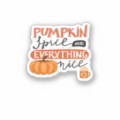 Pompoenkruid en alles mooie Herfst herfstpomp Sticker (Voorkant)