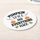 Pompoenkruid en Alles Nice 2 Ronde Kartonnen Onderzetter (Gebogen)