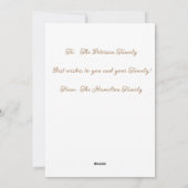 Pompoenkruid en koffie feestdagenkaart (Achterkant)