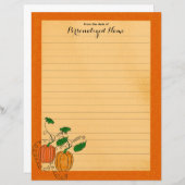 Pompoenkruid - gevoerd papier blad (Voorkant / Achterkant)