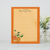 Pompoenkruid - gevoerd papier blad (Staand voorkant)