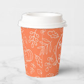 Pompoenkruid Herfst feestdagen Papieren beker (Rechts)