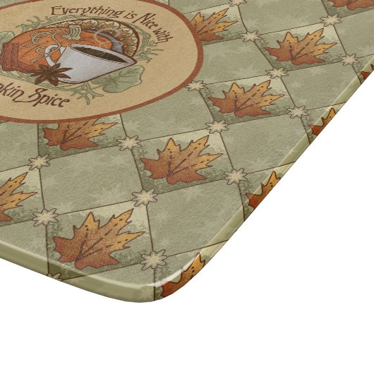 Pompoenkruid is mooi met herfstbladeren patroon snijplank (Hoek)