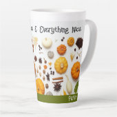 Pompoenkruid Monogram Latte Latte Mok (Rechterhoek)