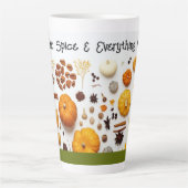 Pompoenkruid Monogram Latte Latte Mok (Voorkant)