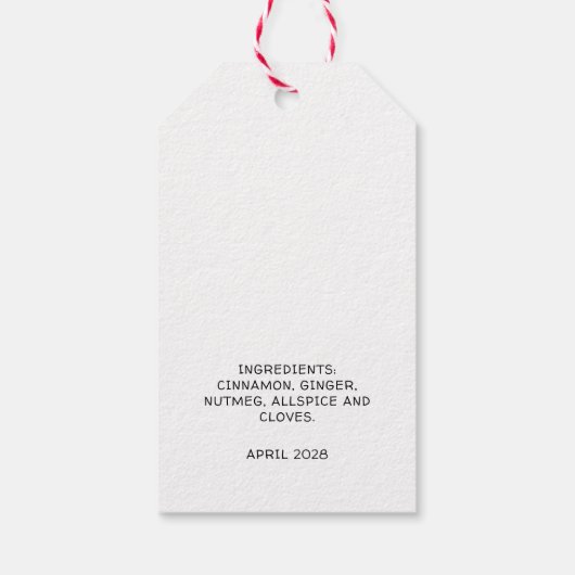 Pompoenkruidenmix pantry label cadeaulabel (Achterkant)