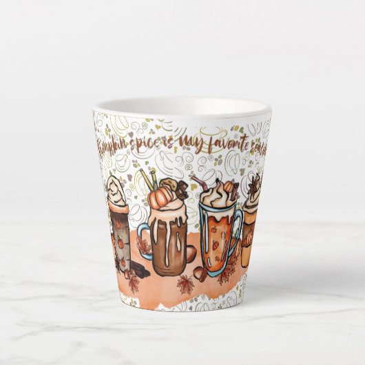 pompoenkruidkoffie latte mok (Voorkant)