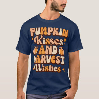 Pompoenkusjes en oogstwensen t-shirt