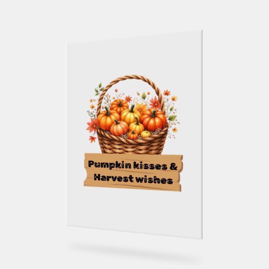 Pompoenkussen & Oogstwensen Herfst Design Oversi Acryl Bord (Hoek)