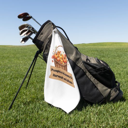 Pompoenkussen & Oogstwensen Herfst Design Oversi Golfhanddoek (Groen)