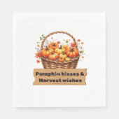 Pompoenkussen & Oogstwensen Herfst Design Oversi Servet (Voorkant)