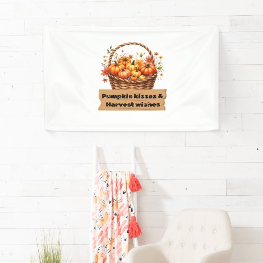 Pompoenkussen & Oogstwensen Herfst Design Oversi Spandoek (Insitu)