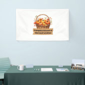 Pompoenkussen & Oogstwensen Herfst Design Oversi Spandoek (Beurs)