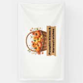 Pompoenkussen & Oogstwensen Herfst Design Oversi Spandoek (Verticaal)