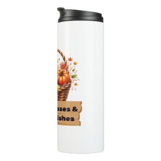 Pompoenkussen & Oogstwensen Herfst Design Oversi Thermosbeker (Geroteerd rechts)