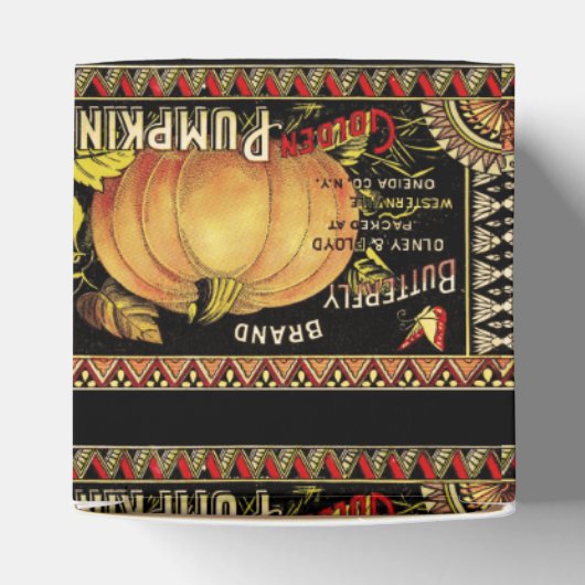 Pompoenlabel Antiek vlindermerk Bedankdoosjes (Bovenkant)