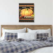Pompoenlabel Antiek vlindermerk Canvas Afdruk (Insitu (Slaapkamer))