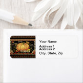 Pompoenlabel Antiek vlindermerk Etiket (Insitu)