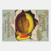 Pompoenlabel Antiek vlindermerk Inpakpapier Vel (Voorkant 3)