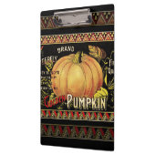 Pompoenlabel Antiek vlindermerk Klembord (Links)