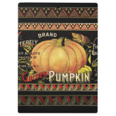 Pompoenlabel Antiek vlindermerk Klembord (Achterkant)