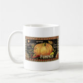 Pompoenlabel Antiek vlindermerk Koffiemok (Links)