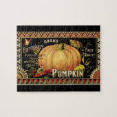 Pompoenlabel Antiek vlindermerk Legpuzzel (Horizontaal)