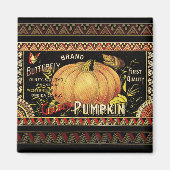 Pompoenlabel Antiek vlindermerk Magneet (Voorkant)