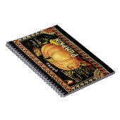 Pompoenlabel Antiek vlindermerk Notitieboek (Rechterzijde)