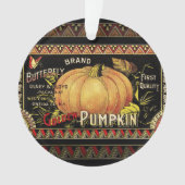 Pompoenlabel Antiek vlindermerk Ornament (voorkant)