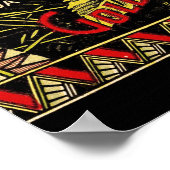 Pompoenlabel Antiek vlindermerk Poster (Hoek)