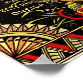 Pompoenlabel Antiek vlindermerk Poster (Hoek)