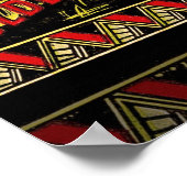 Pompoenlabel Antiek vlindermerk Poster (Hoek)